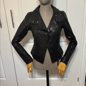 Mackage for Aritzia Kenya Women’s Lambskin Leather Jacket Black XXS